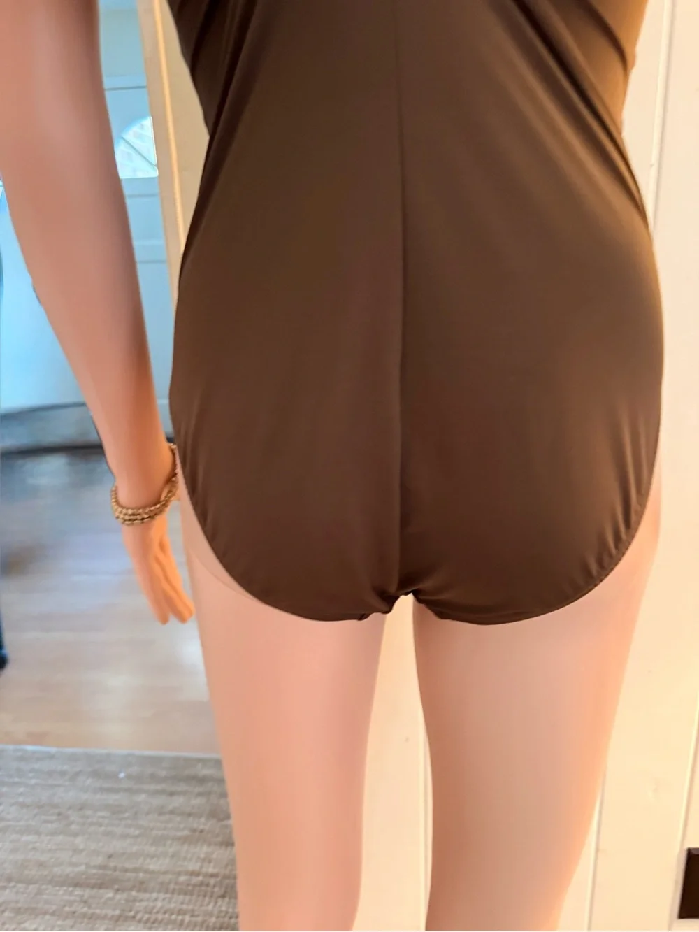 Lands' End Chocolate Brown One-Piece Swimsuit